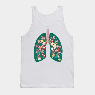 Respiratory Therapist a Lung Christmas Lights RT Nurse Design Tank Top